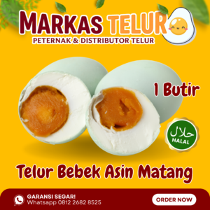 Markas Telur - 1 Butir Telur Bebek Asin Matang