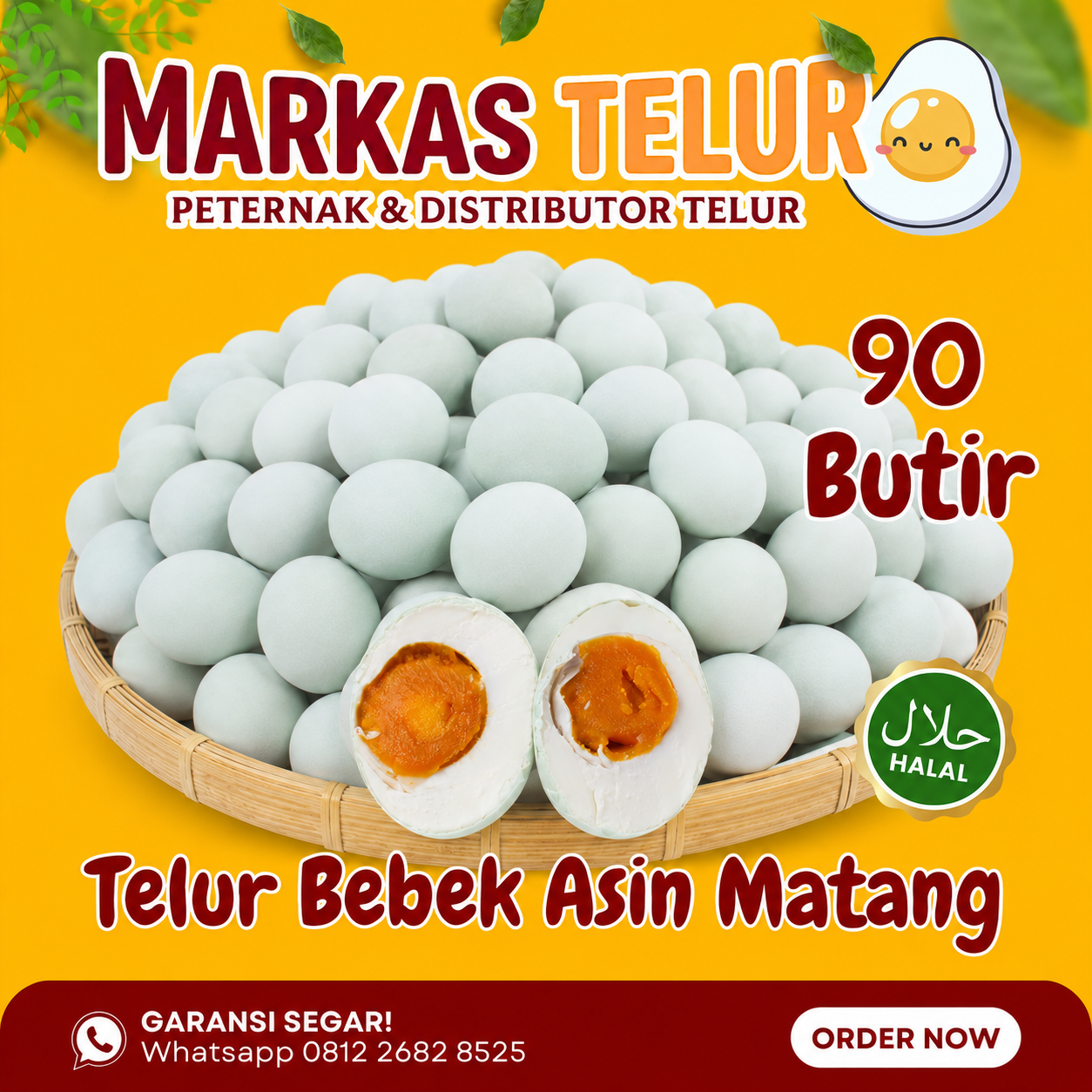 Markas Telur - 90 Butir Telur Bebek Asin Matang
