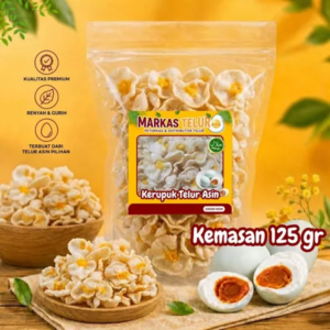 Markas Telur - Kerupuk Telur Asin Kemasan 125 Gram Khas Blitar