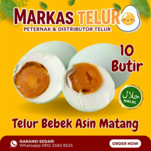 Markas Telur - 10 Butir Telur Bebek Asin Matang